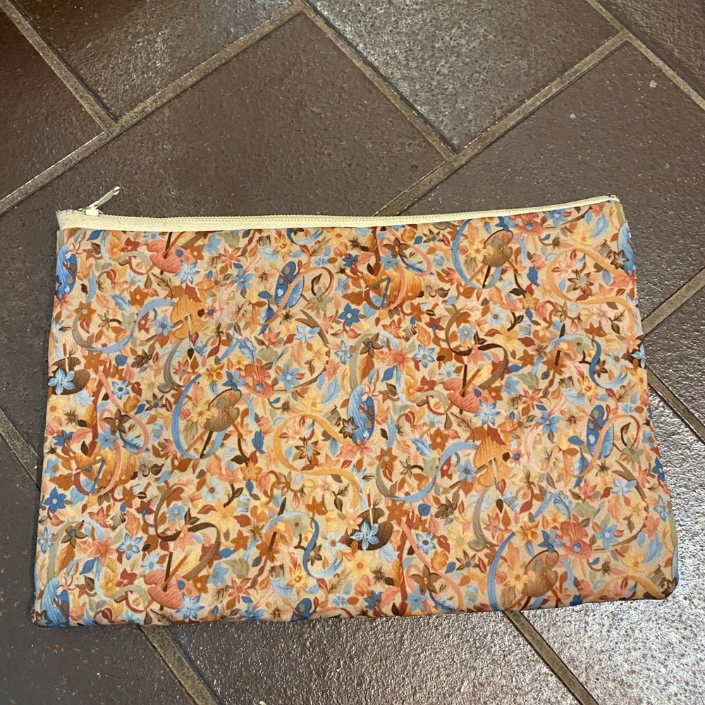 DECOR Vintage Case Bag Art Easel Palette Paint Brush Pen Makeup Cosmetic Floral